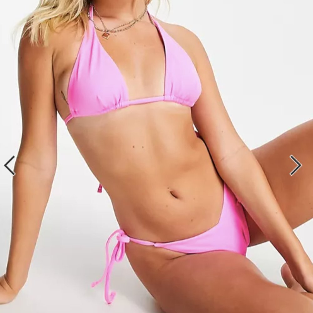 NWOT ASOS Design triangle bikini top & tie side bikini bottoms
